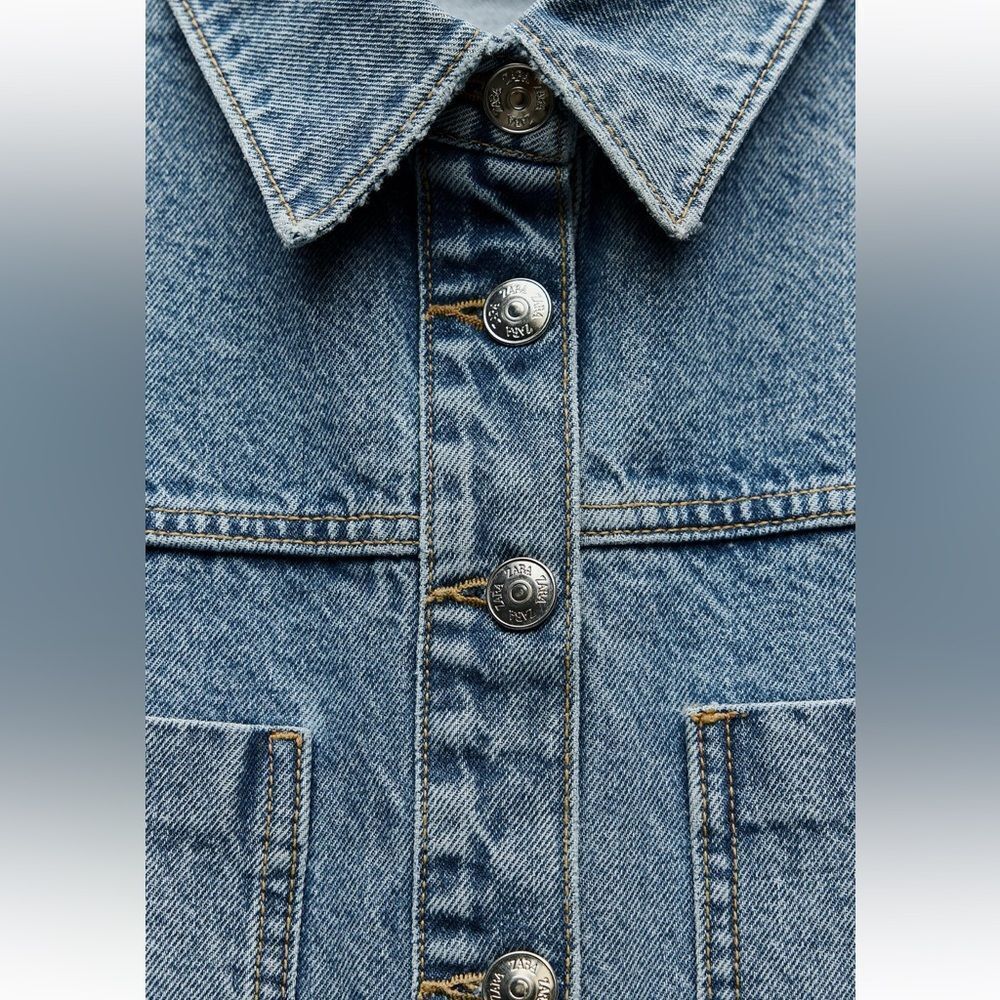 Zara Z 1975 Denim mini dress 100% cotton - Picture 4 of 5